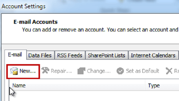Hướng dẫn cấu hình email account trên Microsoft Outlook 2010