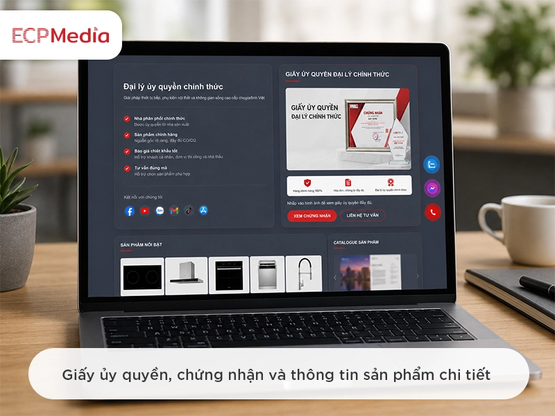 chèn giấy ủy quyền trên website