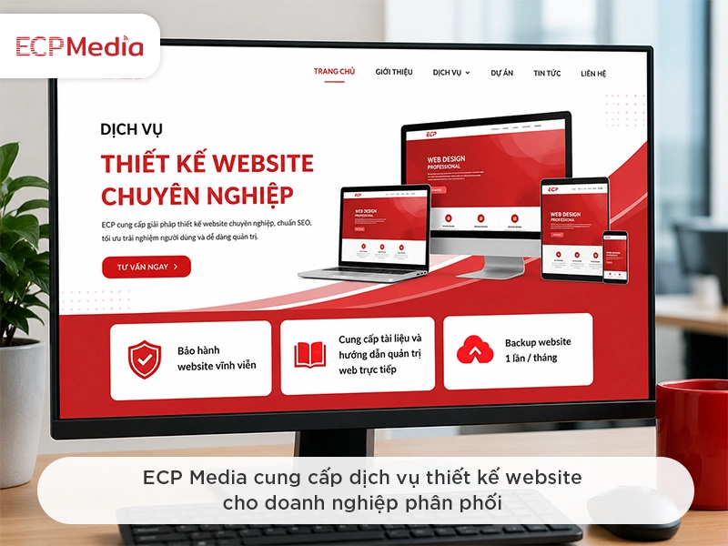 dịch vụ thiết kế website của ECP Media